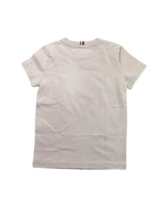 A Beige Short Sleeve T Shirts from Tommy Hilfiger in size 5T for girl. (Back View)