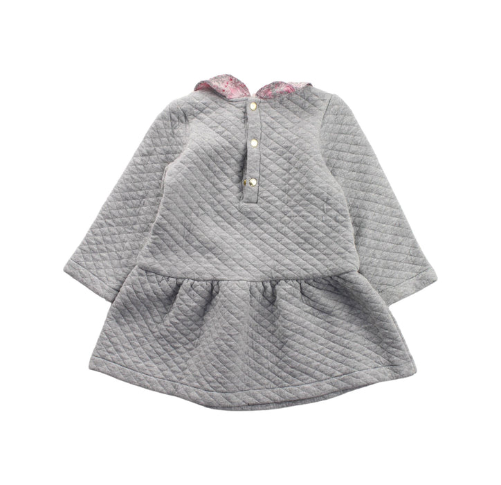 A Grey Long Sleeve Dresses from Jacadi in size 12-18M for girl. (Back View)