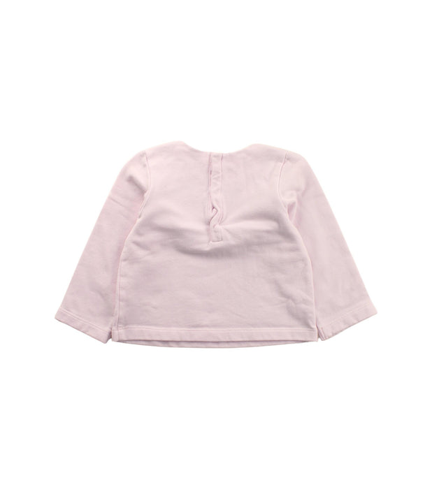 A Pink Long Sleeve Tops from Jacadi in size 12-18M for girl. (Back View)