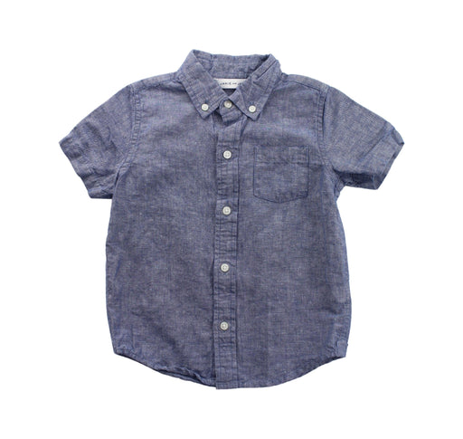 A Blue Short Sleeve Shirts from Janie & Jack in size 3T for boy. (Front View)