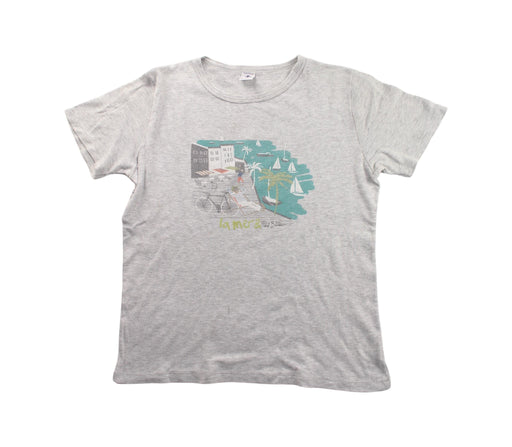 A Grey Short Sleeve T Shirts from Petit Bateau in size 12Y for boy. (Front View)