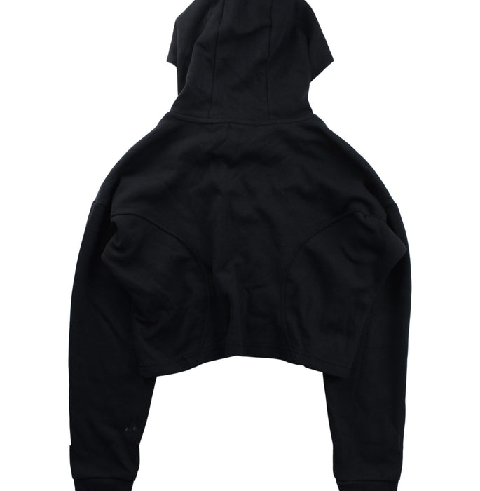 A Black Hooded Sweatshirts from Adidas in size 11Y for boy. (Back View)