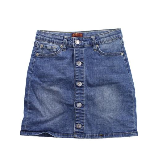A Blue Short Skirts from 7 For All Mankind in size 10Y for girl. (Front View)