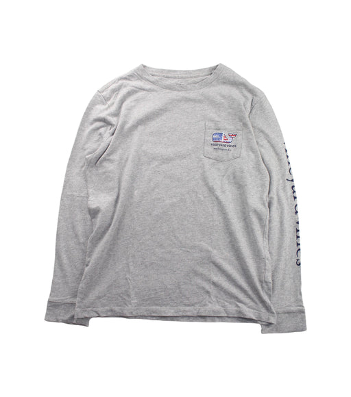 A Grey Long Sleeve T Shirts from Vineyard Vines in size 12Y for boy. (Front View)