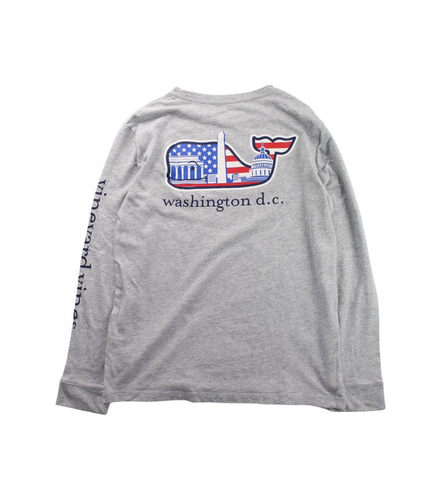 A Grey Long Sleeve T Shirts from Vineyard Vines in size 12Y for boy. (Back View)