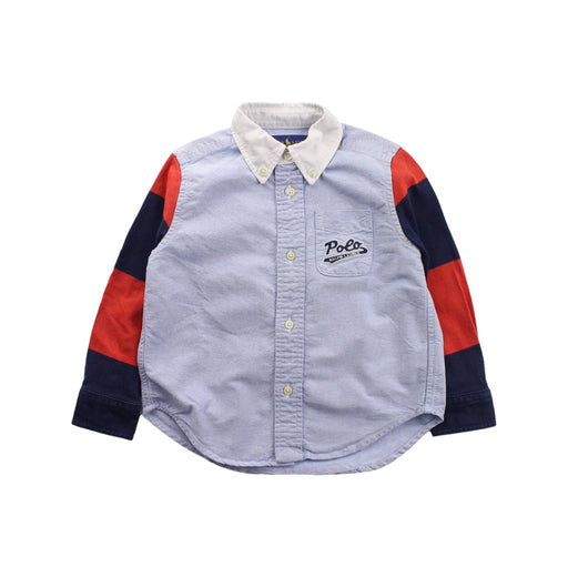 A Blue Long Sleeve Shirts from Ralph Lauren in size 2T for boy. (Front View)