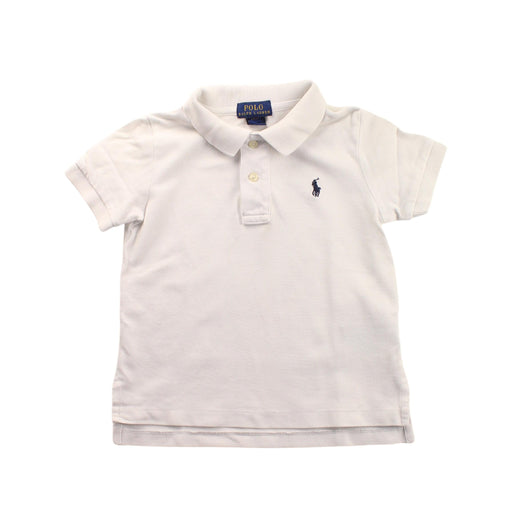 A White Short Sleeve Polos from Polo Ralph Lauren in size 2T for boy. (Front View)