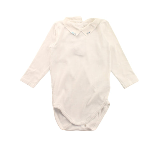 A White Long Sleeve Bodysuits from Bonpoint in size 12-18M for girl. (Front View)