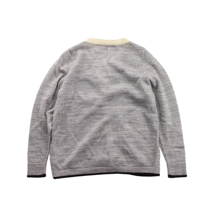 A Grey Cardigans from Bonpoint in size 3T for boy. (Back View)