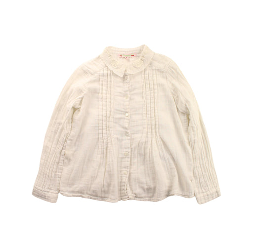 A White Long Sleeve Shirts from Bonpoint in size 6T for girl. (Front View)