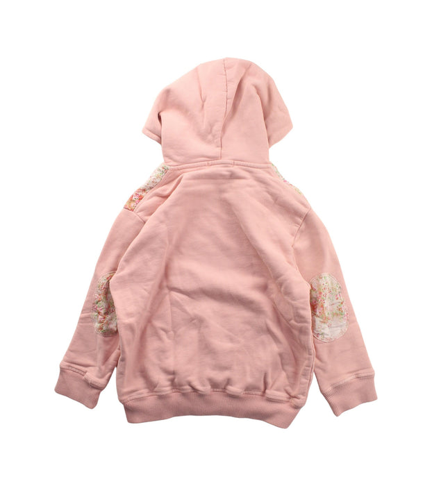 A Pink Hooded Sweatshirts from Bonpoint in size 6T for girl. (Back View)