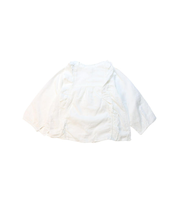 A White Long Sleeve Tops from Bonton in size 2T for girl. (Back View)