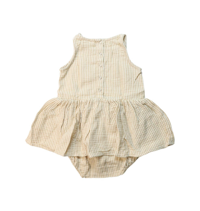 A Brown Sleeveless Bodysuits from Quincy Mae in size 18-24M for girl. (Back View)