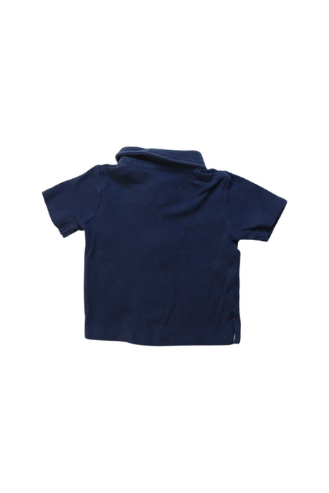 A Navy Short Sleeve Polos from The Little White Company in size 6-12M for boy. (Back View)