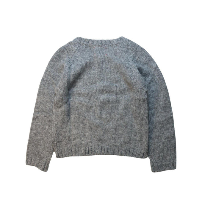 A Grey Knit Sweaters from Bonheur du Jour in size 6T for girl. (Back View)