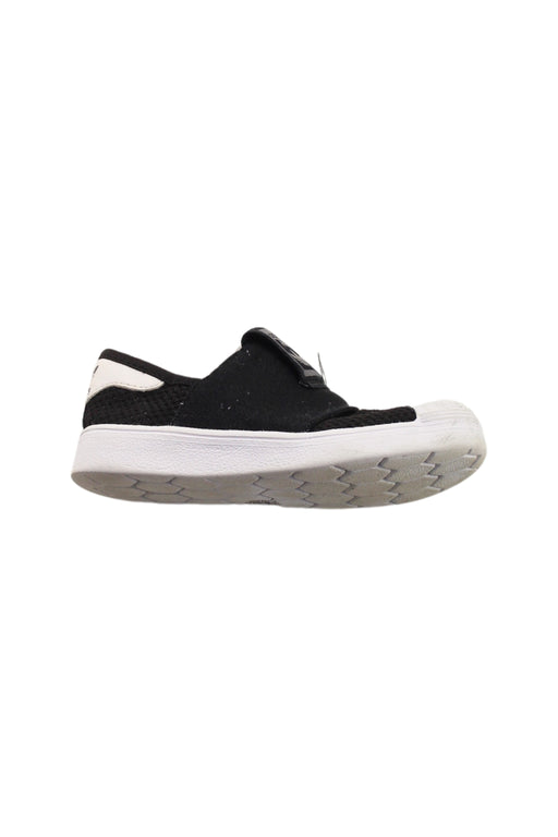 A Black Slip Ons from Adidas in size 18-24M for boy. (Front View)