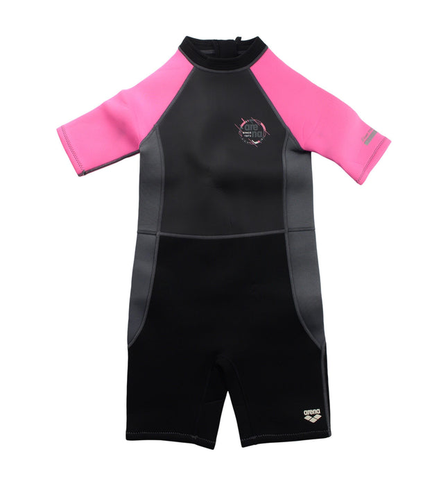A Black Floatsuits from Arena in size 7Y for girl. (Front View)
