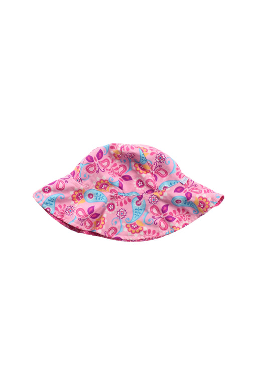 A Pink Sun Hats from i play in size 2T for girl. (Front View)