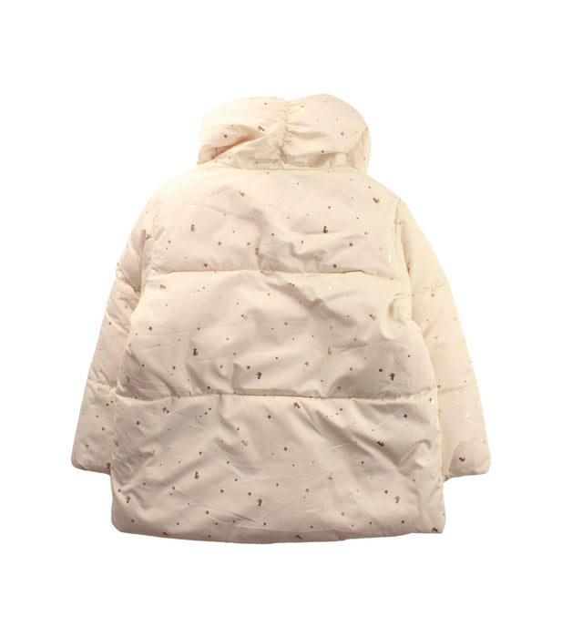 A White Puffer/Quilted Jackets from Kladskap in size 4T for neutral. (Back View)
