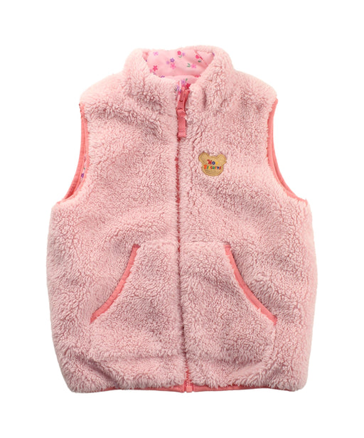 A Pink Outerwear Vests from Miki House in size 5T for girl. (Front View)