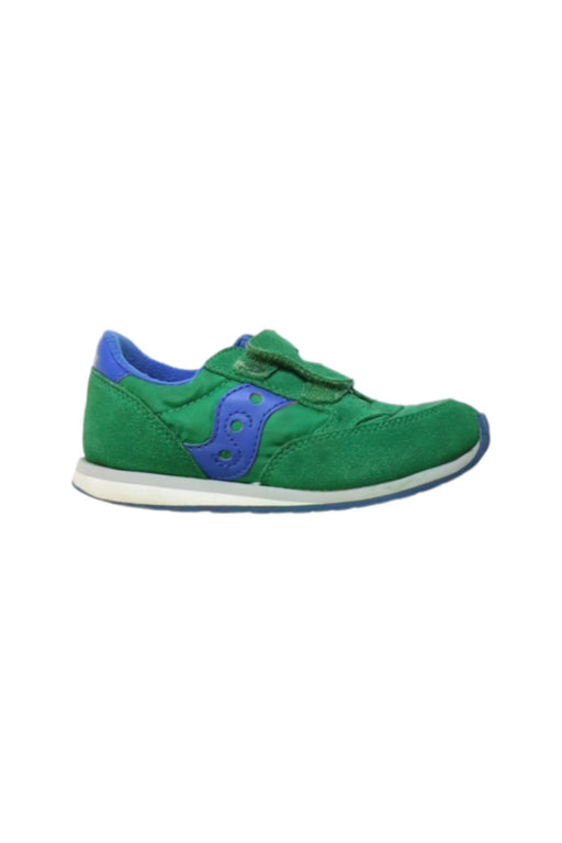 A Blue Sneakers from Saucony in size 3T for boy. (Front View)