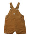 A Brown Overall Shorts from Carhartt in size 12-18M for neutral. (Front View)
