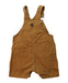 A Brown Overall Shorts from Carhartt in size 12-18M for neutral. (Back View)