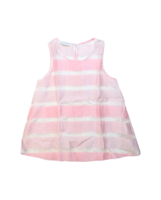 A Pink Sleeveless Tops from I Pinco Pallino in size 6T for girl. (Front View)