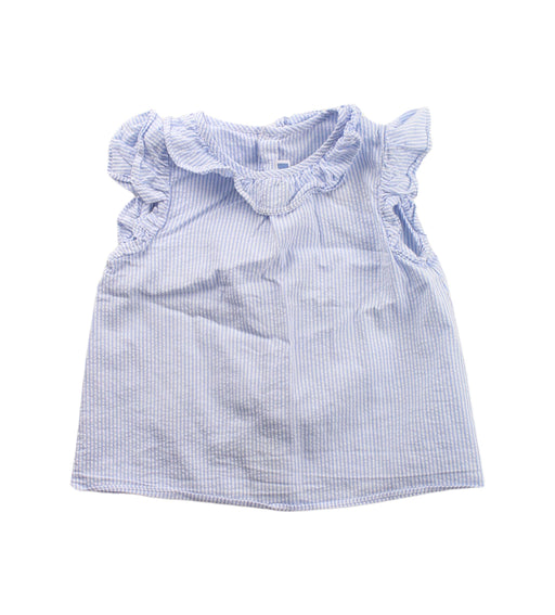A Blue Short Sleeve Dresses from Jacadi in size 6-12M for girl. (Front View)