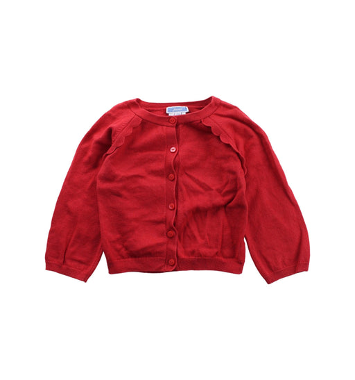 A Red Cardigans from Jacadi in size 3T for girl. (Front View)