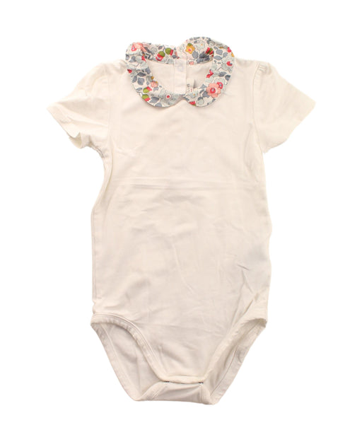 A White Short Sleeve Bodysuits from Cyrillus in size 2T for girl. (Front View)
