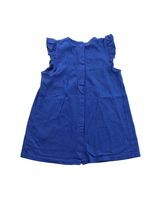 A Blue Short Sleeve Dresses from Petit Bateau in size 6-12M for girl. (Back View)