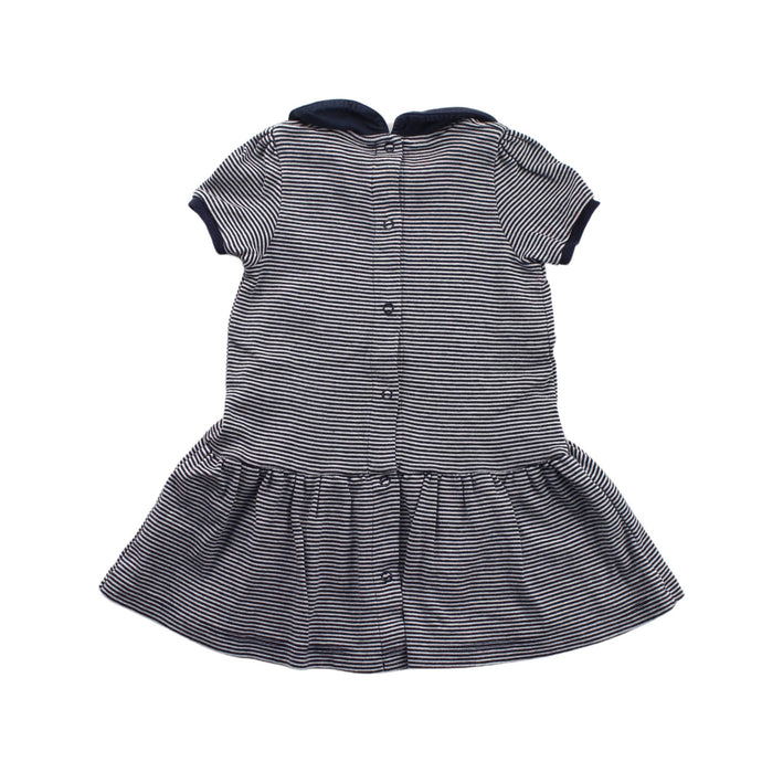 A Blue Short Sleeve Dresses from Petit Bateau in size 6-12M for girl. (Back View)