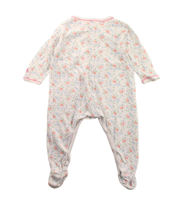 A White Onesies from Petit Bateau in size 6-12M for girl. (Back View)