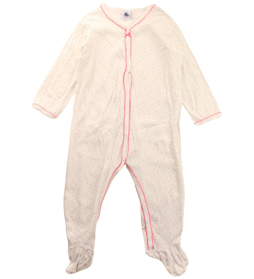 A Pink Onesies from Petit Bateau in size 12-18M for girl. (Front View)