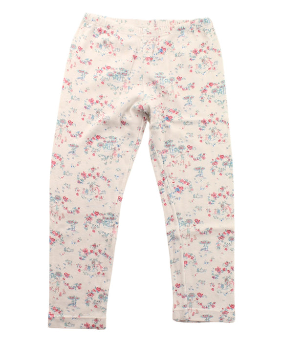 A White Pants Sets from Petit Bateau in size 3T for girl. (Back View)
