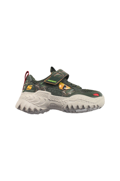 A Green Sneakers from Skechers in size 4T for boy. (Front View)