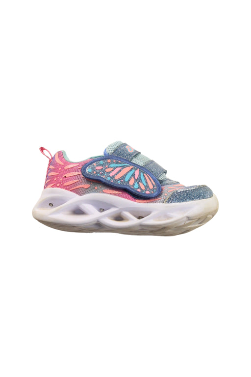 A Blue Sneakers from Skechers in size 18-24M for girl. (Front View)