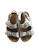 A Silver Sandals from Dior in size 3T for girl. (Back View)