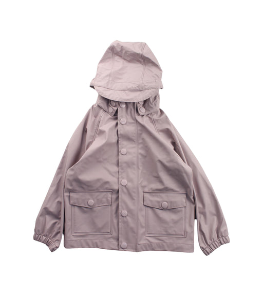 A Beige Rain Jackets from Mini A Ture in size 4T for girl. (Front View)