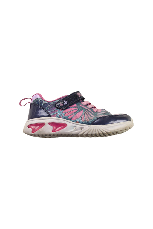 A Blue Sneakers from Geox in size 7Y for girl. (Front View)