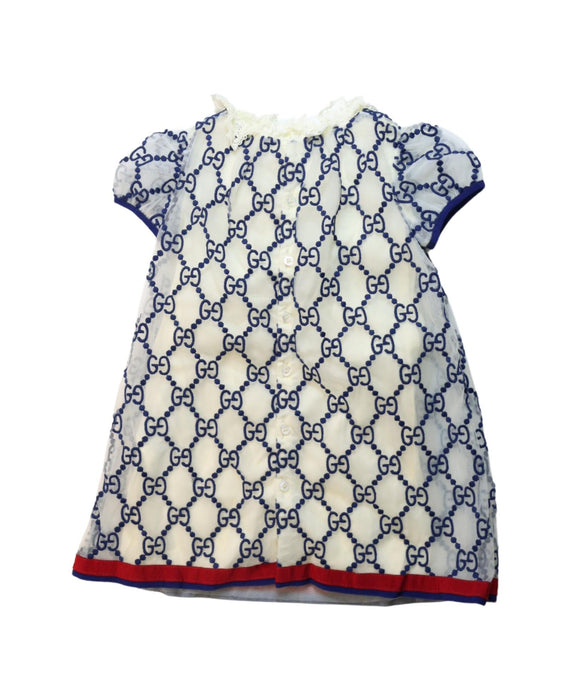 A Multicolour Short Sleeve Dresses from Gucci in size 18-24M for girl. (Back View)