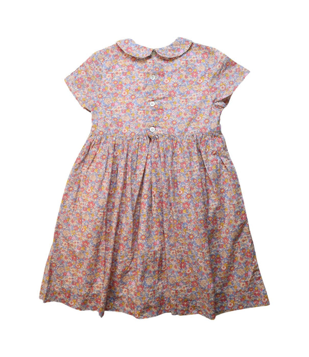 A Multicolour Short Sleeve Dresses from Amaia in size 6T for girl. (Back View)