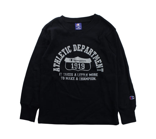 A Black Crewneck Sweatshirts from Champion in size 10Y for boy. (Front View)