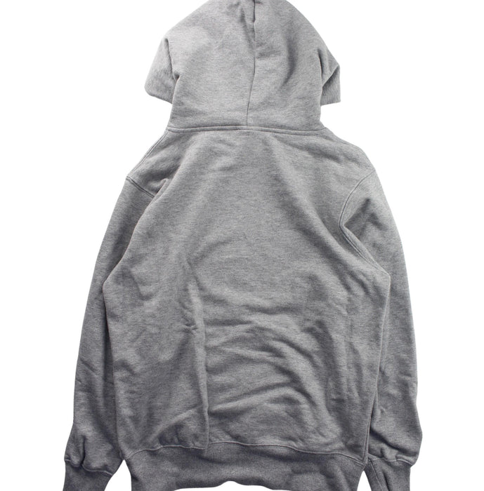 A Grey Hooded Sweatshirts from Champion in size 11Y for boy. (Back View)