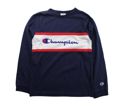 A Blue Long Sleeve T Shirts from Champion in size 11Y for boy. (Front View)