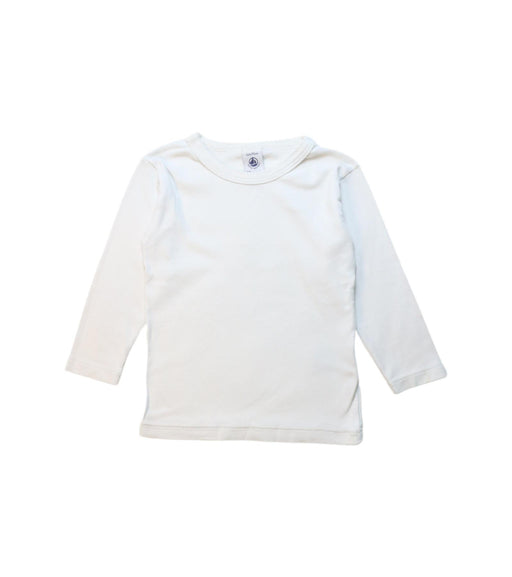 A White Long Sleeve T Shirts from Petit Bateau in size 3T for neutral. (Front View)
