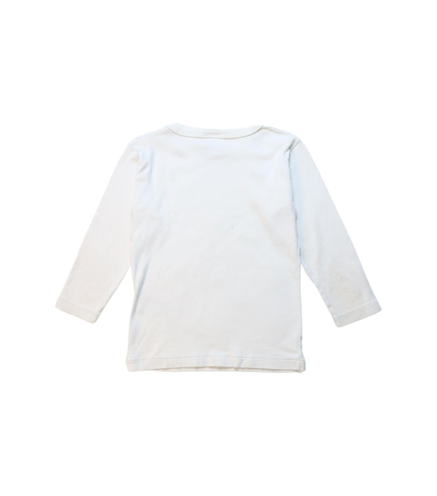 A White Long Sleeve T Shirts from Petit Bateau in size 3T for neutral. (Back View)