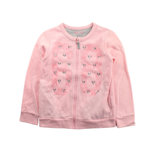A Pink Zippered Sweatshirts from ESPRIT in size 6T for girl. (Front View)