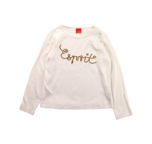 A White Long Sleeve T Shirts from ESPRIT in size 7Y for girl. (Front View)